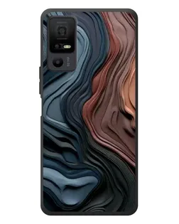 Чехол для TCL 40 NxtPaper 5G с картинкой «Цветные волны каньона»