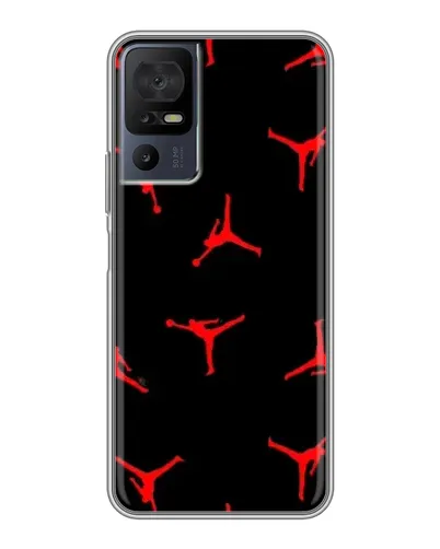 Чохол для TCL 40 SE з картинкою «Jordan Red Pattern»