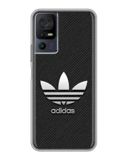 Чохол для TCL 40 SE з картинкою «Adidas Карбонова текстура»