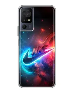 Чохол для TCL 40 SE з картинкою «Вогняний логотип Nike»