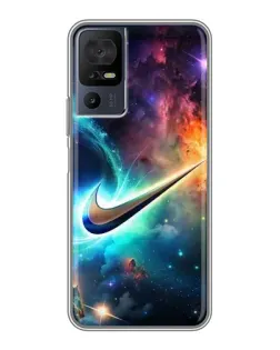 Чохол для TCL 40 SE з картинкою «Космічний Nike Swoosh»