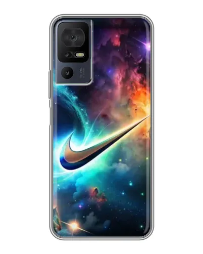 Чохол для TCL 40 SE з картинкою «Космічний Nike Swoosh»