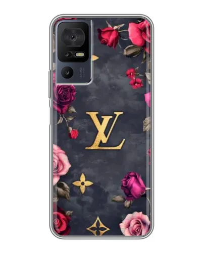 Чохол для TCL 40 SE з картинкою «Квітковий Louis Vuitton»