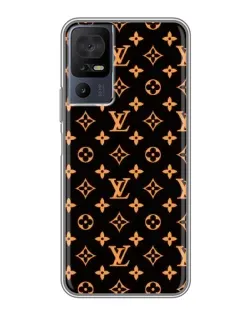 Чохол для TCL 40 SE з картинкою «Золота монограма LV»