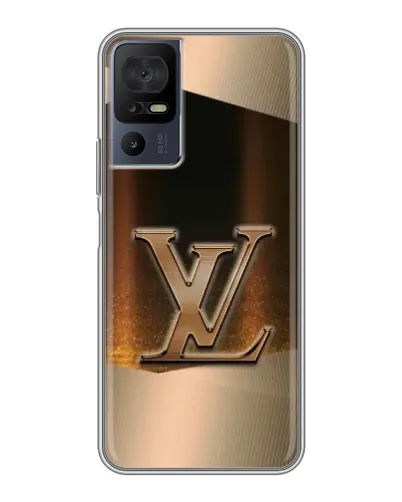 Чохол для TCL 40 SE з картинкою «LV — золоте сяйво»