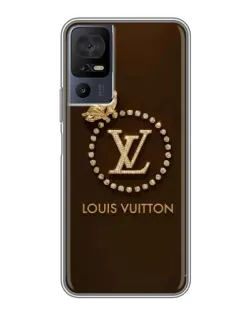 Чохол для TCL 40 SE з картинкою «LV — золота печатка»