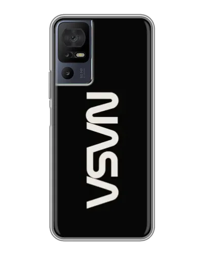 Чохол для TCL 40 SE з картинкою «NASA — вертикальний логотип»