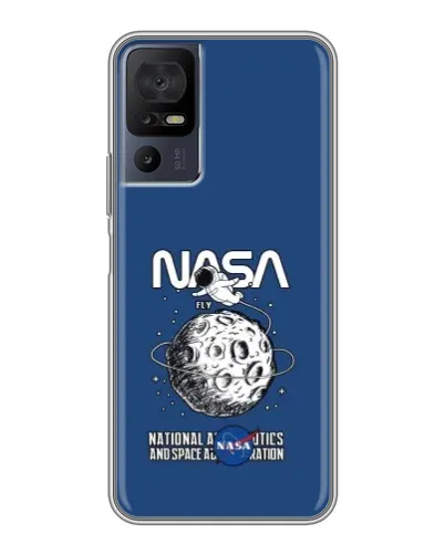 Чохол для TCL 40 SE з картинкою «NASA — місячна місія»