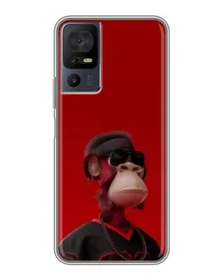 Чохол для TCL 40 SE з картинкою «Bored Ape в червоному»