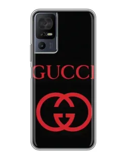 Чохол для TCL 40 SE з картинкою «Gucci — червоний логотип»