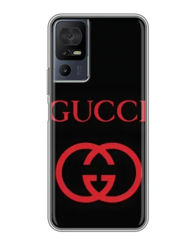 Чохол для TCL 40 SE з картинкою «Gucci — червоний логотип»