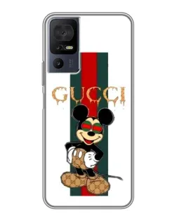 Чохол для TCL 40 SE з картинкою «Міккі Маус Gucci — смуги»