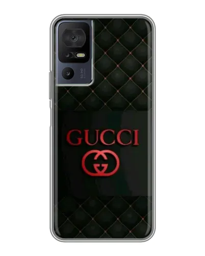 Чохол для TCL 40 SE з картинкою «Gucci — стьобаний чорний»