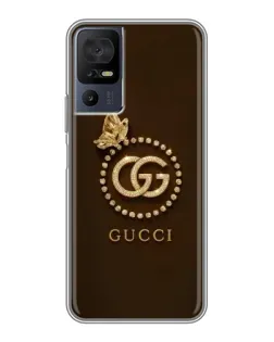 Чохол для TCL 40 SE з картинкою «Gucci — золотий метелик»