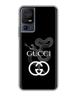 Чохол для TCL 40 SE з картинкою «Gucci — срібна змія»