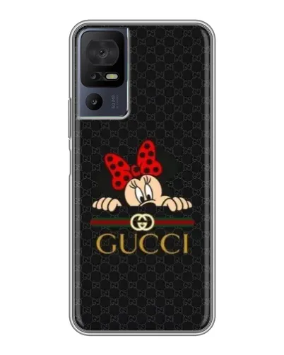 Чохол для TCL 40 SE з картинкою «Мінні Маус Gucci — чорний»