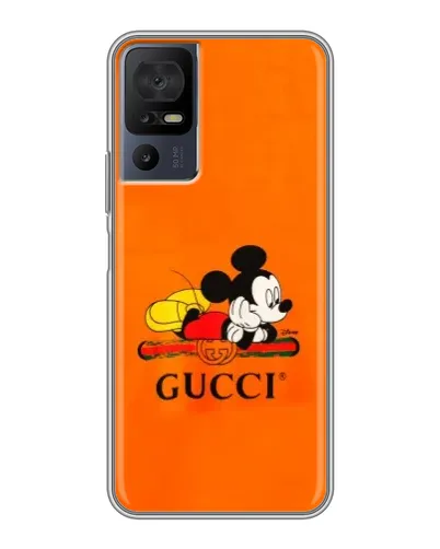 Чохол для TCL 40 SE з картинкою «Міккі Маус Gucci — помаранч»