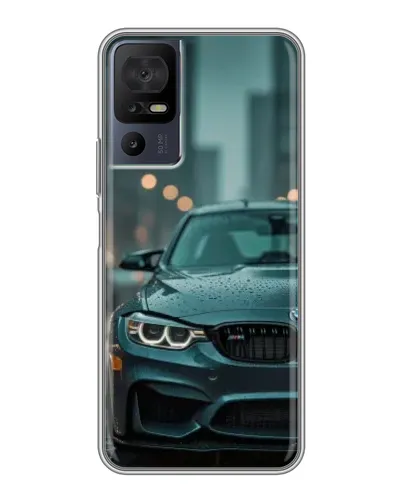 Чохол для TCL 40 SE з картинкою «BMW у вогнях міста»