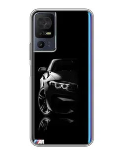 Чохол для TCL 40 SE з картинкою «Силует BMW в темряві»