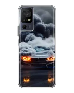 Чохол для TCL 40 SE з картинкою «BMW у диму»