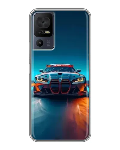 Чехол для TCL 40 SE с картинкой «BMW — огни неона» Чехол для TCL 40 SE с картинкой «BMW — огни неона»