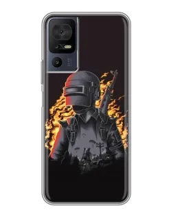 Чохол для TCL 40 SE з картинкою «PUBG — вогняний силует»