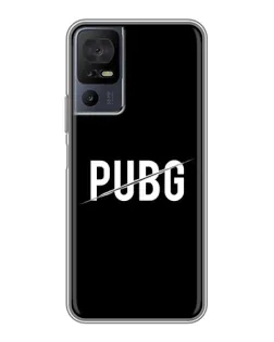Чохол для TCL 40 SE з картинкою «PUBG — білий логотип»