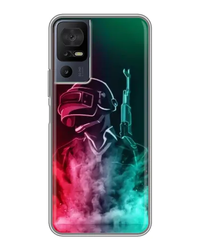 Чохол для TCL 40 SE з картинкою «PUBG — вогняний воїн»