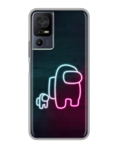Чохол для TCL 40 SE з картинкою «Among Us неон-арт»