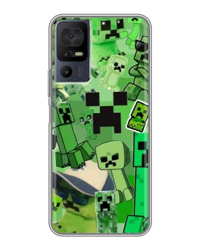 Чохол для TCL 40 SE з картинкою «Кріпери Minecraft»