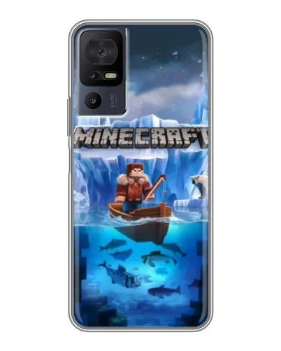 Чохол для TCL 40 SE з картинкою «Minecraft льодянийсвіт»