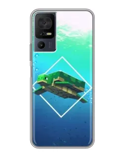 Чохол для TCL 40 SE з картинкою «Черепаха Minecraft»