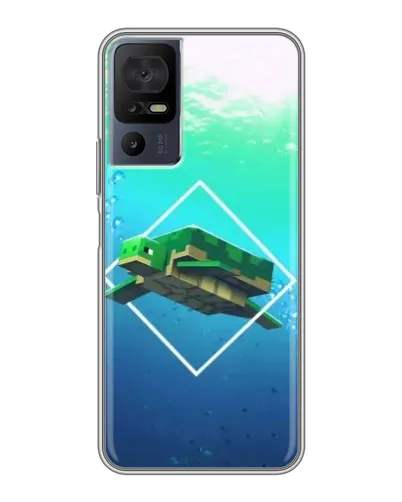 Чохол для TCL 40 SE з картинкою «Черепаха Minecraft»
