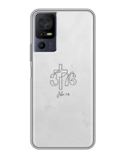 Чохол для TCL 40 SE з картинкою «Івана 3:16 Хрест»