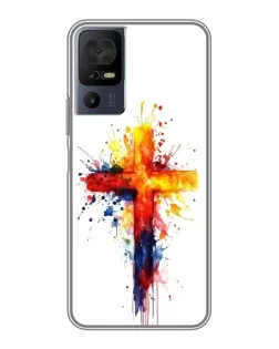 Чохол для TCL 40 SE з картинкою «Акварельний хрест»