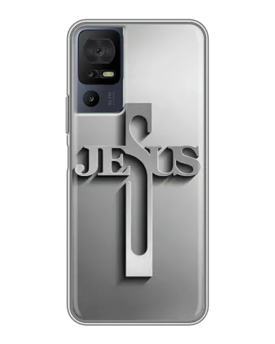 Чохол для TCL 40 SE з картинкою «Металевий хрест Jesus» Чохол для TCL 40 SE з картинкою «Металевий хрест Jesus»