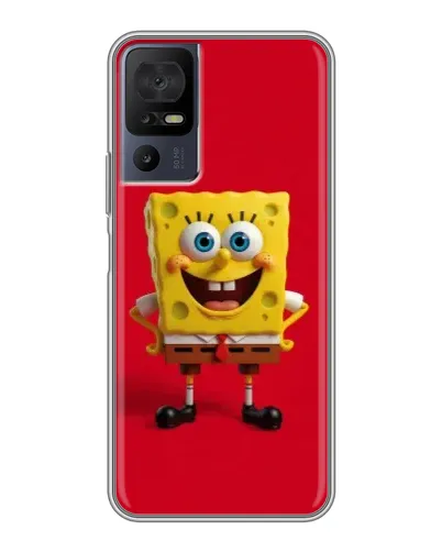 Чохол для TCL 40 SE з картинкою «Спанч Боб на червоному» Чохол для TCL 40 SE з картинкою «Спанч Боб на червоному»