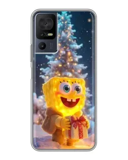 Чохол для TCL 40 SE з картинкою «Різдвяний Спанч Боб»