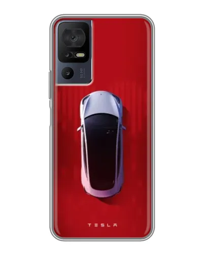 Чохол для TCL 40 SE з картинкою «Tesla Top View»
