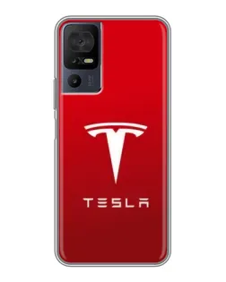 Чохол для TCL 40 SE з картинкою «Tesla Red Classic»