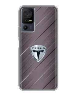 Чохол для TCL 40 SE з картинкою «Металева текстура Tesla»