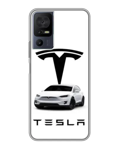 Чохол для TCL 40 SE з картинкою «Tesla White Style»