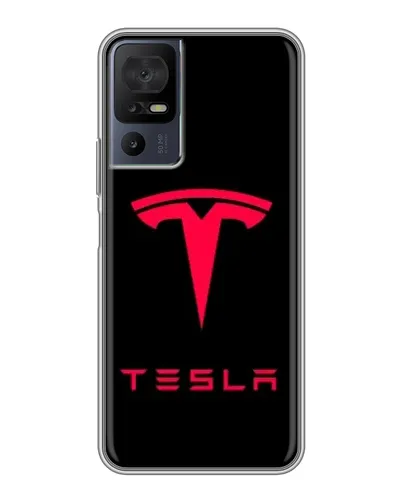 Чохол для TCL 40 SE з картинкою «Tesla Red Logo»