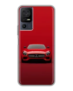 Чехол для TCL 40 SE с картинкой «Красный Mercedes AMG»