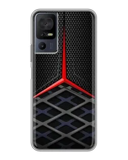 Чохол для TCL 40 SE з картинкою «Mercedes Carbon Grid»