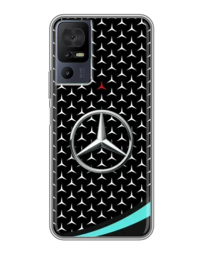 Чохол для TCL 40 SE з картинкою «Mercedes — бірюзовий акцент»