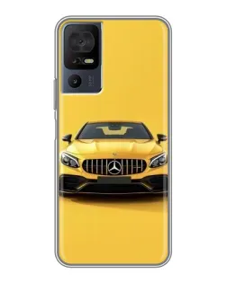 Чохол для TCL 40 SE з картинкою «Жовтий Mercedes GT»