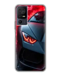 Чохол для TCL 40 SE з картинкою «Lamborghini червоне сяйво»