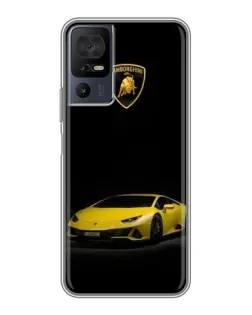 Чохол для TCL 40 SE з картинкою «Lamborghini жовтий акцент»