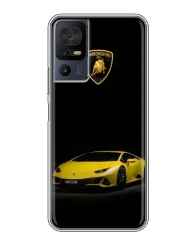 Чохол для TCL 40 SE з картинкою «Lamborghini жовтий акцент»